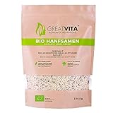 GreatVita Bio Hanfsamen 1 kg - geschält, DE-Öko-037, 1er...