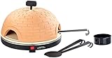 Cucina di Modena Pizza Dome: Premium Pizzaofen mit Terrakotta-Haube, Schamottstein-Platte, Ø 40 cm (Pizzaofen 8 Personen, Tisch Pizzaofen mit Stein, Grillplatten)