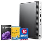 HP EliteDesk 800 G5 PC Computer Intel Core i5-9500T@ bis zu 3,7 GHz 16 GB 256 GB SSD mit Windows 11 Pro & GRATIS Bluetooth, WLAN & Antiviren-Software inkl. 12 Monate Garantie (Generalüberholt)