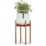 Pflanzenständer (Plant Stand) M+ OHNE Übertopf - Blumenständer Holz aus nachhaltiger Akazie- Pflanzenhocker - Pflanzenständer aus Holz - Blumentopf Ständer - zeitloser Blumenhocker aus Holz