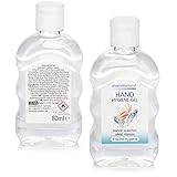 2x Hygiene Handgel in der Tube - Hand Hygiene-Gel für mobile Handreinigung ohne Wasser für unterwegs - 80 ml je Tube (02 Stück)