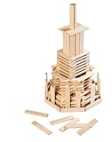 Eichhorn - Holzbaukasten - Holzsteine zum Bauen, inkl. Vorlagen, aus FSC 100% zertifiziertem Buchenholz, 200 teilig, für Kinder ab Zwei Jahren