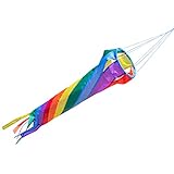 CIM Windsack - Windturbine 60 Rainbow - UV-beständig und wetterfest - Ø12cm, Länge: 60cm - inkl. Kugellagerwirbelclip