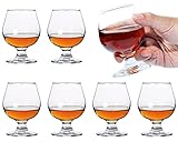 Soopiiso Cognacgläser，Maximale Kapazität: 150ml/15cl，Schnapsgläser Set von 6 netten Brandy Gläser/klare Schnapsgläser/Mini Brandy Glasses