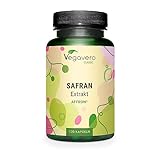 SAFRAN Kapseln | 30 mg Affron® Safran Extrakt (3:1) aus Spanien | 3,5% Safranal & Crocin | Vegan & Ohne Zusätze | Deutsche Produktion von Vegavero® | 120 Kapseln