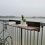 Höhenverstellbarer klappbarer Balkontisch zur Wandmontage, Garten-Arbeitstisch, platzsparender Hängetisch, 100 x 27 cm, ideal für Terrasse, Balkon und Essen im Freien