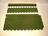 Mini Dachschindeln Rund (41 mm) - Set - Grün für Vogelhaus '23.403' Dachschindel