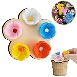 Bee Cups für Bienen Trinken Keramik Set, Bunter Insektentrinkbecher, Garten Generisch Insekten Tränke Trinkbecher Bienen, für Durstige Bestäuber Brauchen ein Getränk, Bienen Sichere Trinkplätze