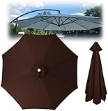 Abdeckung für Gartenschirm, Ersatzstoff für Freischwinger-Sonnenschirme mit 6/8 Rippen, lichtbeständige Stoffabdeckung