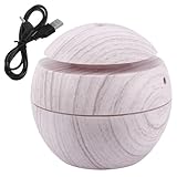 SUPVOX Aroma Luftbefeuchter mit Diffusor Ätherische Öle USB Kompakter Holzoptik Nebelbefeuchter mit LED Nachtlicht Leiser Aroma Diffusor für Gesunde Raumluft