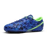 DREAM PAIRS Fußballschuhe Kinder Jungen Fußballschuhe Mädchen Atmungsaktive Fussball Schuhe Unisex ROYAL/Blue/NEON/Green SDSO223K-E Größe 32 (EUR)