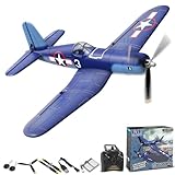 VOLANTEXRC F4U Corsair V2, 4-Kanal 2,4 GHz RC Flugzeug RTF mit USB-Aufladung – Ferngesteuertes Flugzeug für Anfänger, Kinder & Erwachsene