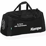 Kempa Sporttasche 48 x 24,5 x 24 cm - 30L schwarz mit Aufdruck Name