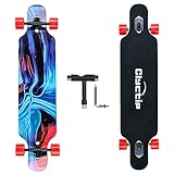 Longboard 41Zoll, mit ABEC-11 Kugellagern,Drop-Through Freeride Skateboards Cruiser…