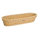Westmark Mehrzweck-/Baguettekorb, geeignet für Hotel und Gastronomie, Oval, ca. 40 x 16 x8 cm, Synthetikfaser, Saleen Edition, Hellbeige, 02051730101