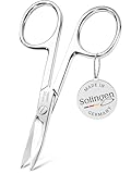 TITANIA Nagelschere Solingen (9,5cm) • Gebogene Schere • Extra scharfe Nagelschere • Professionelle Maniküre Schere aus Carbonstahl • Made in Germany (Solingen)
