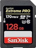 SanDisk Extreme PRO 128GB SDXC Memory Card up to 170MB/s, UHS-1, Class 10, U3, V30