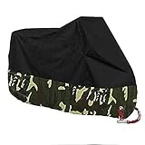 AAGAZA Motorradabdeckungen, wasserdichte regenfeste Abdeckung, Outdoor UV-Schutz Fahrrad Regen Staubschutz Motorrad Scooter Abdeckung /2227 (Farbe: Armeegrün, Größe: M)