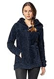 Sublevel Damen Fleece-Mantel: Kuschelige Teddyfleece Kapuzenjacke, Langarm, Warm und Bequem, Freizeitjacke in Schwarz, Rosa, Weiß, Grau Dark-Blue XXL