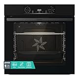 Gorenje BPS 6737 E02B Einbau-Backofen, 77 Liter, Pyrolyse, Heißluft, ExtraSteam, Gentle Close & Open, AirFry, PerfectGrill, PizzaMode 300°C, ChildLock, schwarz