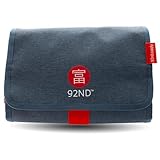 92ND.Supply Washroll – Hängekulturbeutel/Toilettentasche, wasserabweisend, 4 L, mit Haken & abnehmbarem Unterfach – Reise & Alltag. Blau