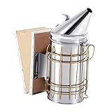 KayEsampra Edelstahl Bee Hive Smoker,Bienenzuchtimkereiausrüstung Imkereibedarf,draht-hitzeschild nimmt anti-verbrühungs-design,Bienenzucht Imkereiausrüstun Bienenzucht Werkzeug for Bienen Volk