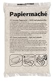 GLOREX 6 0902 02 - Papiermaché elfenbein, Pappmaché im Beutel, papierähnliche Modelliermasse als klassischer Modellierwerkstoff, ideal zum Gestalten von Masken und Reliefs, Weiß, 200 g