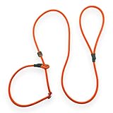 Romneys Moxon-Leine Biothane Neon Pro – handgefertigt in Deutschland, verstellbare, wasserfeste Trainings- & Jagdleine in Neon, robust & wetterfest (Neon-Orange)