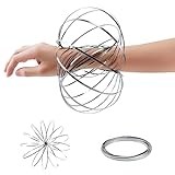 Coocolor Flow Ring Kinetic Spring Slinky Toy | Mehrsensorisches, interaktives, pädagogisches 3D-geformtes Arm-Spinner-Magie-Ringe-Spielzeug, Armband, einzigartiges sensorisches Spielzeug