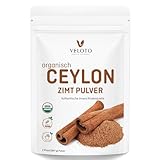 VELOTO Ceylon-Zimtpulver Bio-Zimtpulver, frisch gemahlener Zimt, reines Zimtgewürz, koscher und biologisch zertifiziert, gentechnikfrei, von Dritten auf Reinheit getestet, glutenfrei, vegan, 2 Pfund