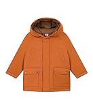 Petit Bateau Unisex-Kinder Parka, Braun Ecureuil, 8 Jahre