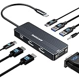 Docking Station 2 Monitore ANYOYO 3*Display 8 in 1 Dockingstationen mit Dual 4K HDMI und VGA, PD 100W,USB3.0,Audio USB C Dock für Laptop