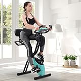 SogesHome X-Bike magnetische faltbares Fitnessfahrrad Fitnessbike Fitness Trainingsgeräte Heimtrainer für Cardio Workout Indoor Cycling mit Traningscomputur und Expanderbänder