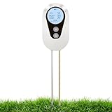 Bodentester - Kompakter Sensor, Einstellbare Sonde, Elektronische Bodenanalyse, 4-in-1 pH-Feuchtigkeitstemperatur-Lichtprüfer | Effiziente Überwachung mit Obst Gemüse Blumenbeeten Obstgärten Indoor