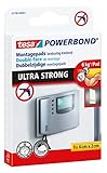 tesa Powerbond Ultra Strong Klebepads / Doppelseitige Pads für die Montage im Innen- sowie geschützten Außenbereich - beidseitig ultrastark klebend / Verpackung mit 9 Pads