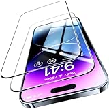 TORRAS für iPhone 14 Pro für Panzerglas [Unzerbrechlich Full Screen] Zertifizierung auf TOP Bruchsicherer aus DE Dauerhaft 9H Glas iPhone 14 Pro Schutzfolie,Diamant-Schild