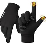 YANIKY Handschuhe Herren Damen Fahrradhandschuhe Winddichte Laufhandschuhe Thermo Handschuhe Winter Anti-Rutsch Touchscreen Sporthandschuhe Für Fahrrad, Laufen, Wandern, Fahren