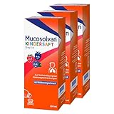 MUCOSOLVAN® Kindersaft mit Ambroxol - Schleimlösung für Kinder bei zähem Hustenschleim - 3 x 100 ml