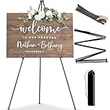 PUWOWYE Künstler Staffelei Stand, 160cm Verstellbares Stativ Tisch Kunst Leinwand Malerei Display, Easy Folding Studio Teleskop Boden Staffeleien für Hochzeit Poster Innen Außen, Schwarz