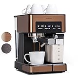 Klarstein Espresso Siebträgermaschine mit Milchaufschäumer, 1,8L Mini-Espressomaschine mit Siebträger, 20 Bar, Edelstahl, Klein, 0,5L Milchtank, 1350W Kaffeemaschine für Gemahlenen Kaffee