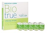 Bausch und Lomb Biotrue ONEday Tageslinsen, sphärische Kontaktlinsen, weich, 90 Stück BC 8.6 mm / DIA 14.2 / -2.25 Dioptrien