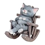 Lustige Katzenstatue – niedliche Figuren Wohnkultur Katzenliege Statue | Dekofiguren Cartoon Katze Heimdekoration für Tische Bücherregale