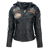 URBAN 5884 Motorradjacke Damen Mit Protektoren, Damenjacke...