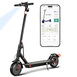 E Scooter mit Straßenzulassung 350W Motor,25-30km Reichweite,8.5' Wabenreifen Elektroroller Belastung LED bis 120kg 20km/h ABE Elektro Scooter Faltbarer E Roller für Pendeln Duales Bremssystem