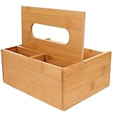 BAZEITFLOW Taschentuchbox Mehrzweck Aufbewahrungsbox für Schreibtisch Serviettenhalter mit Großer Öffnung Glatte Oberfläche für Büro und Wohnzimmer