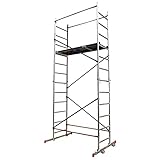 HOME MASTER Heimwerken Gerüstturm | Fahrbares Arbeitsgerüst | Chnelle Montage | Aluminium (5m Home Master Heimwerken Gerüstturm)
