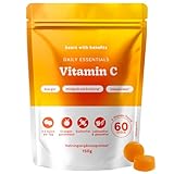 Vitamin C 250mg Gummies - Daily Essentials - Normaler Energiestoffwechsel, Unterstützung des Immunsystems - 60 Stück (2 Monate Vorrat) – Vegan, Zuckerfrei – Bears with Benefits