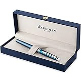 Waterman Hémisphère Füller | Hemisphere French Riviera Collection | Côte d'Azur | Füllfederhalter mit mittlerer Feder und blauer Tinte | Geschenkbox