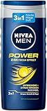 NIVEA MEN Power Duschgel (250 ml), pH-hautfreundliche Pflegedusche mit vitalisierendem Duft, kühlendes Duschgel für Männer mit Menthol für Körper, Gesicht und Haar