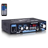 AK35 Stereo-Audio-Verstärker, 200 W, 2 Kanäle, kabellos, Bluetooth 5.0, Endstufe, Heimverstärker, FM-Radio, USB, SD-Karte